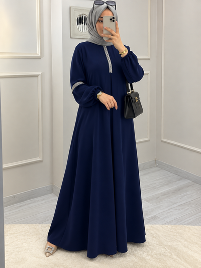 6001 - AASH BASIC ABAYA | ROYAL BLUE