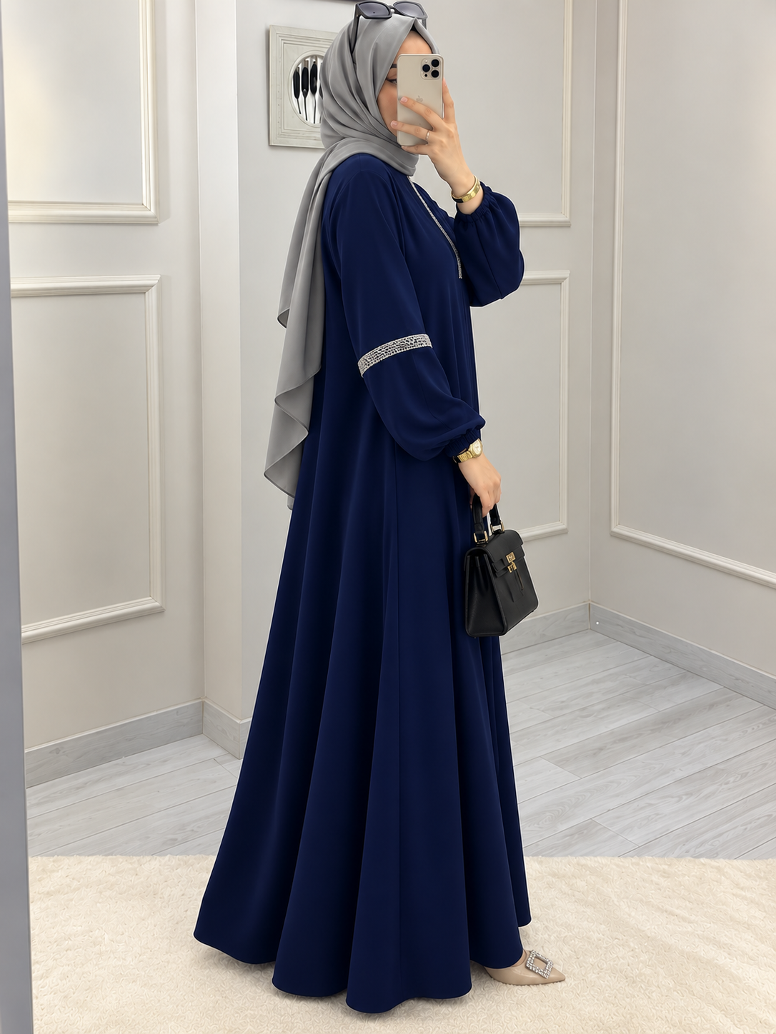 6001 - AASH BASIC ABAYA | ROYAL BLUE
