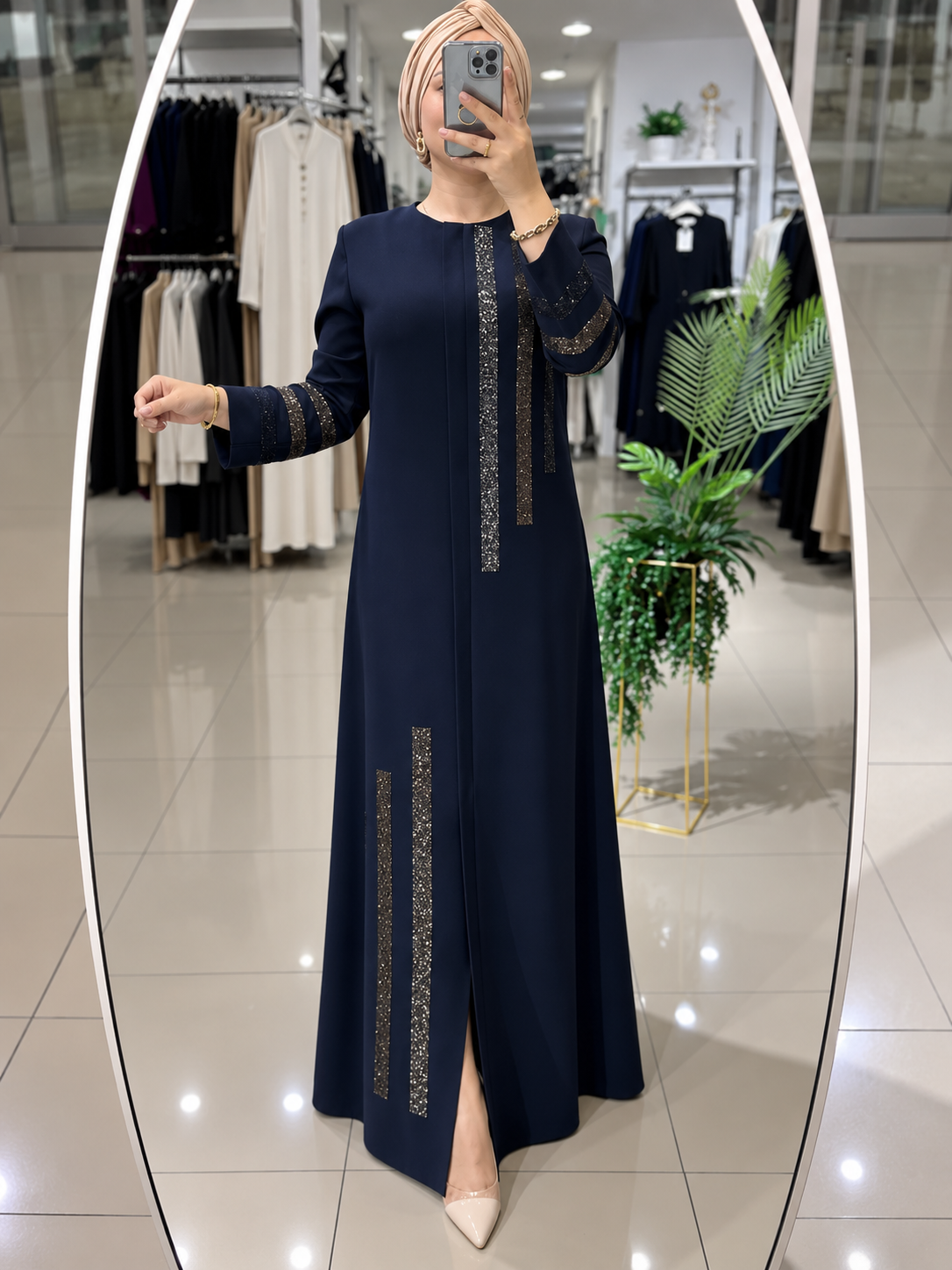 SAIMA ZIPPER ABAYA | ROYAL BLUE