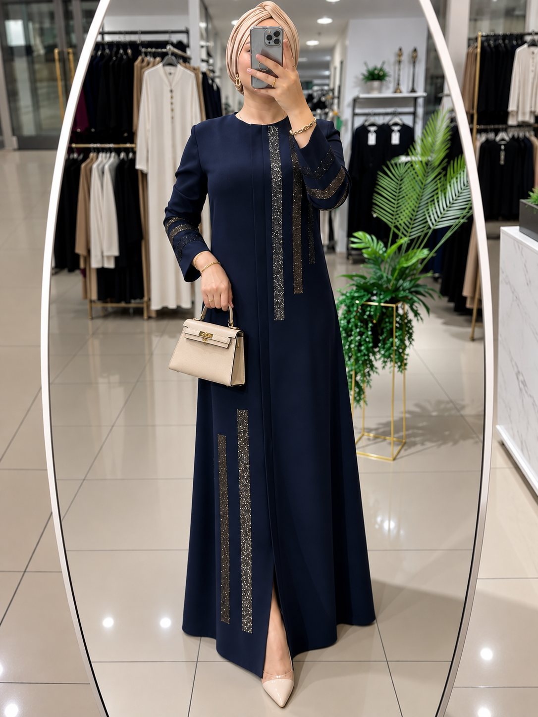 SAIMA ZIPPER ABAYA | ROYAL BLUE