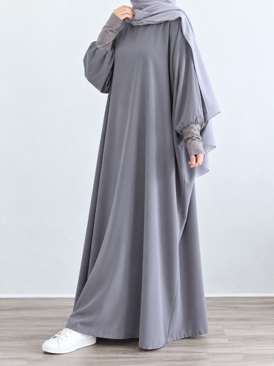 1071 FITTING SLEEVE ABAYA | GRAY