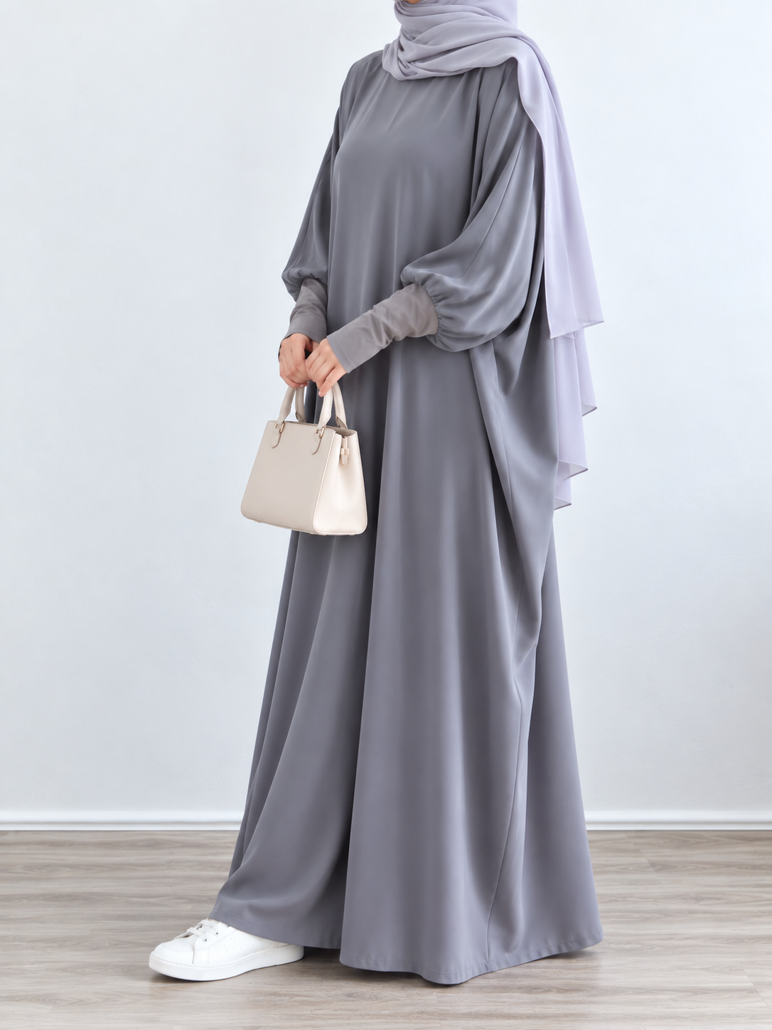 1071 FITTING SLEEVE ABAYA | GRAY