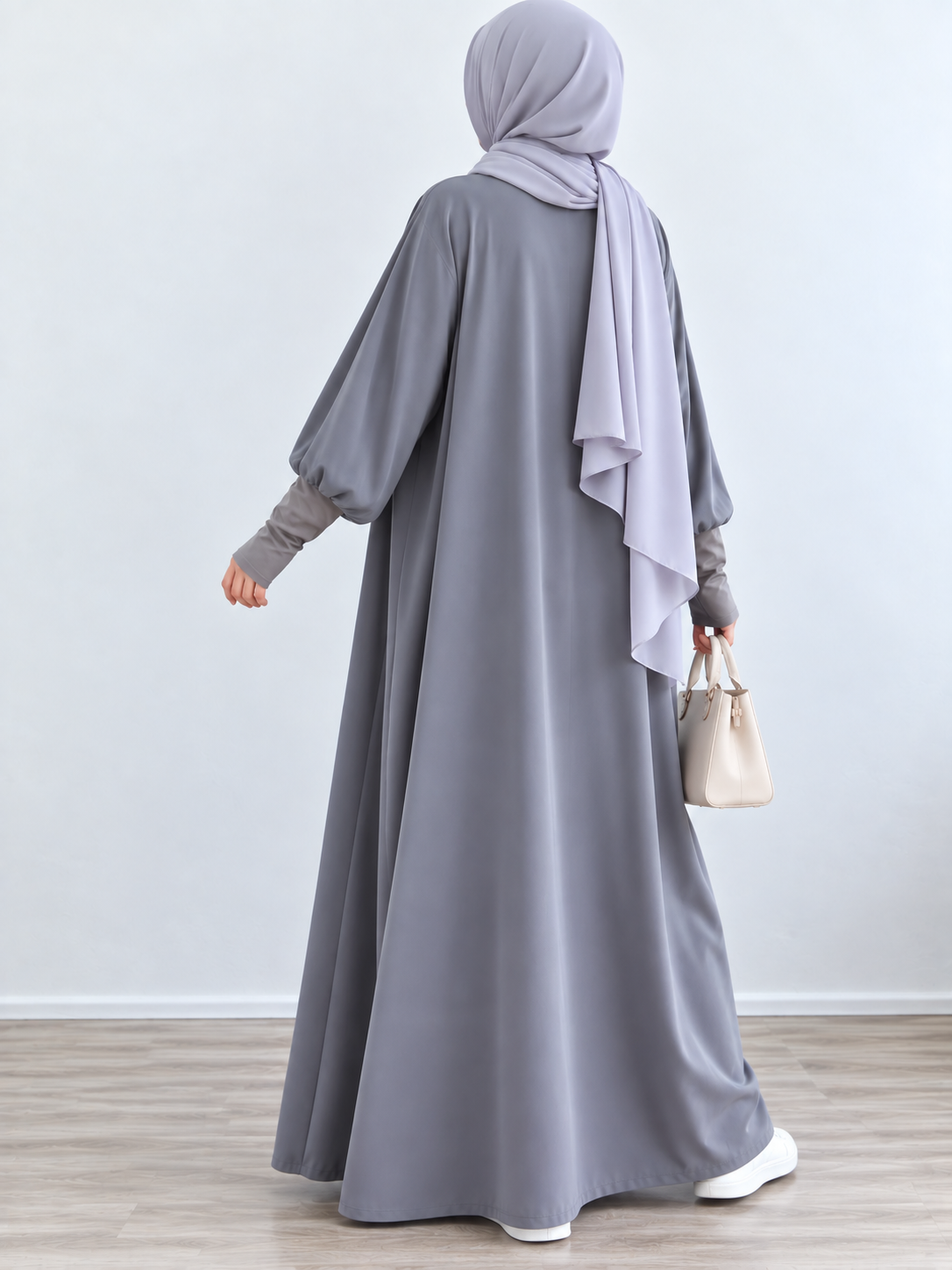 1071 FITTING SLEEVE ABAYA | GRAY