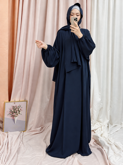 HEEBA LASTIC SLEEVE ABAYA | ORIGNAL TEAL