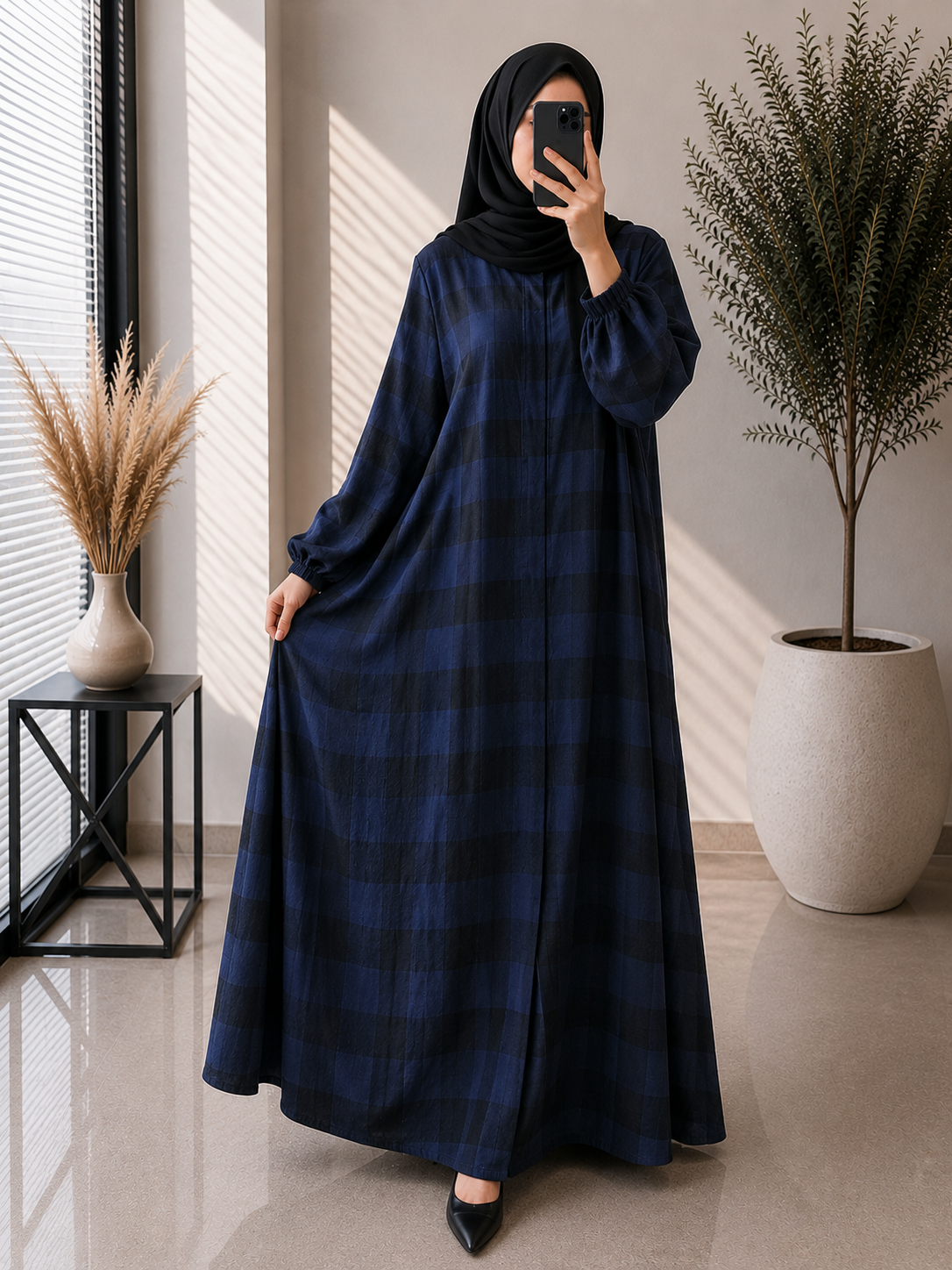 2002 - BLUEISH LINING ABAYA | BLUE