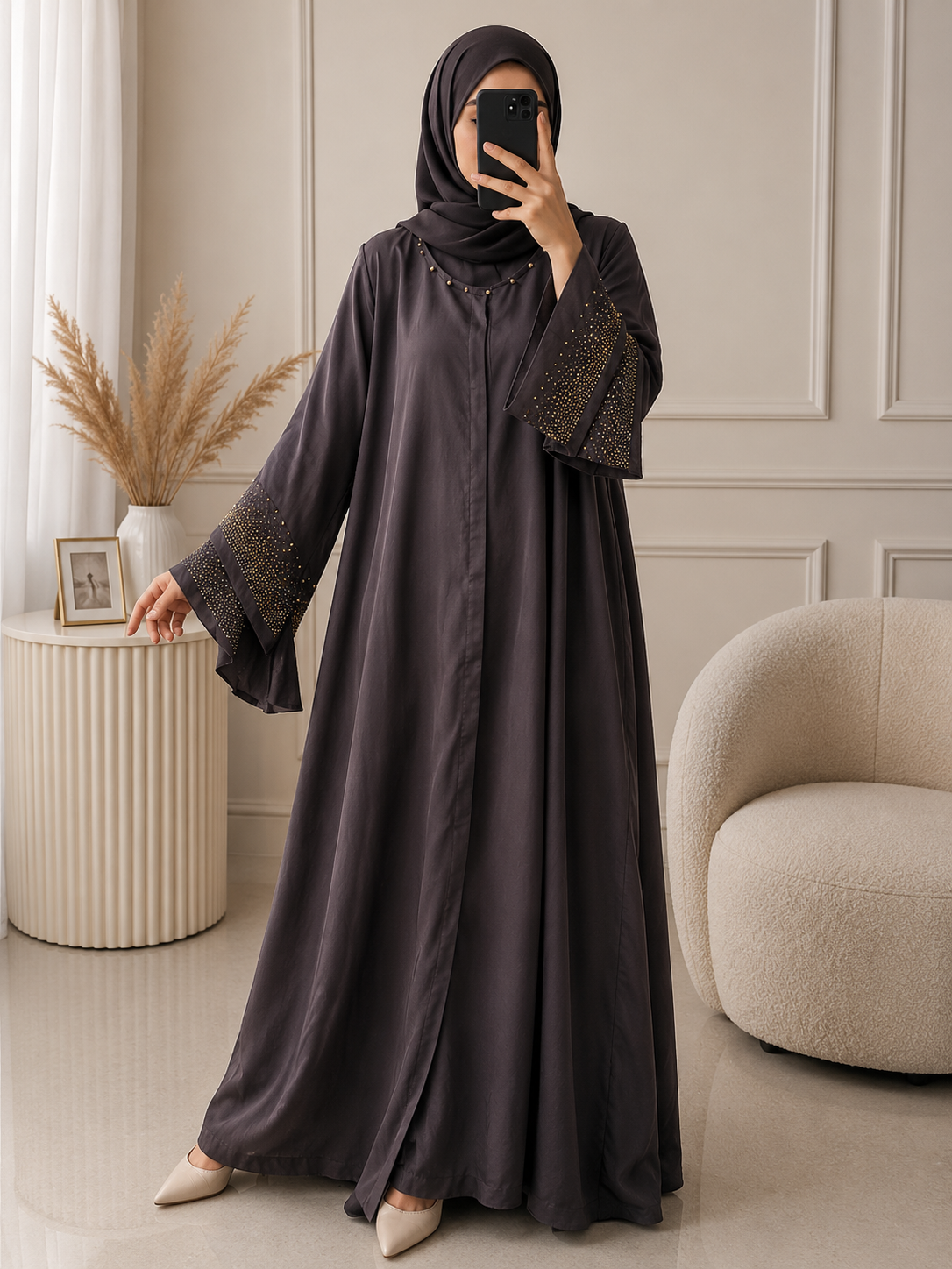 2007 -  FULLY CLOSED ABAYA | BROWN