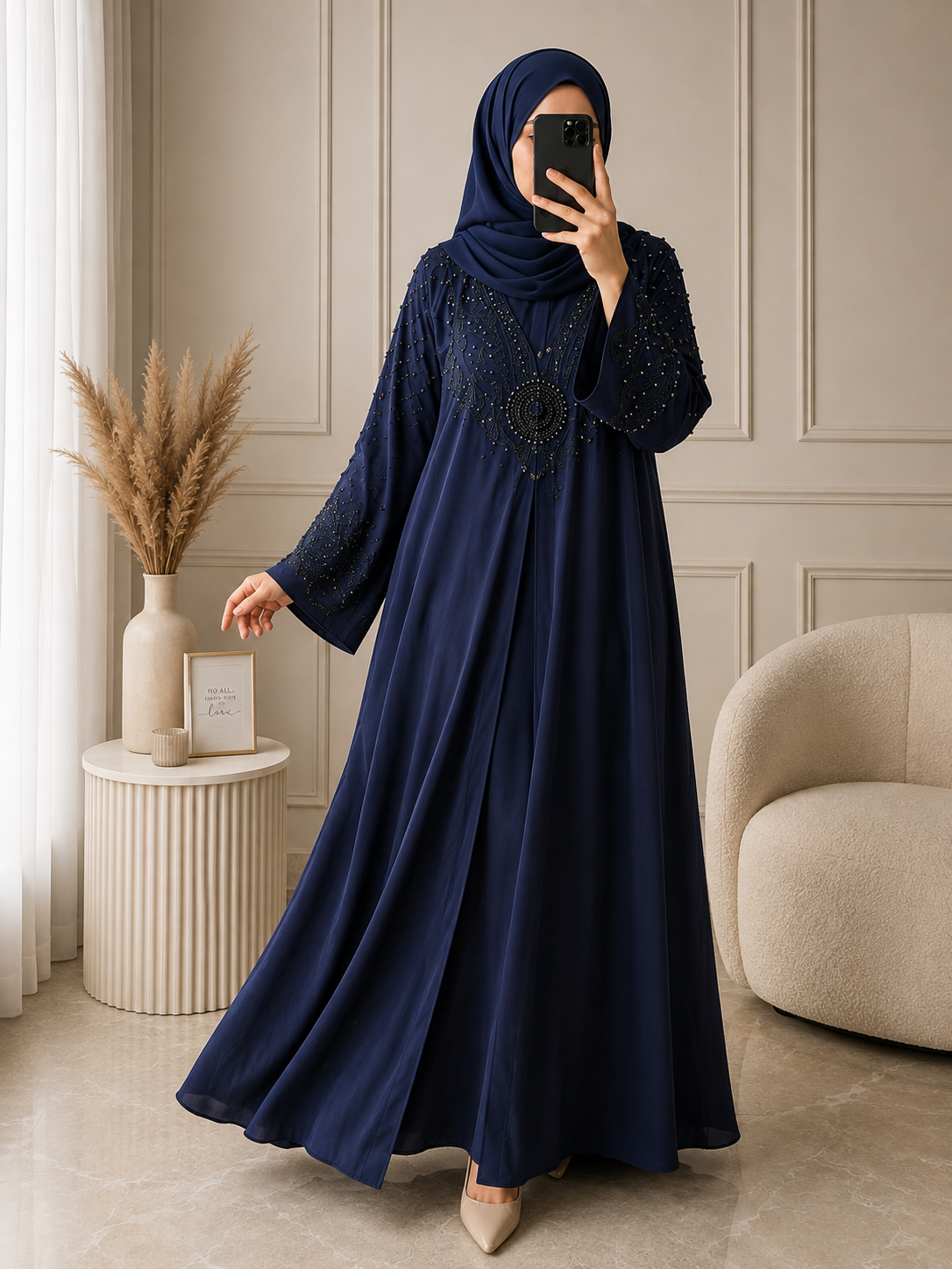 2005 - HANDWORK ABAYA | BLUE