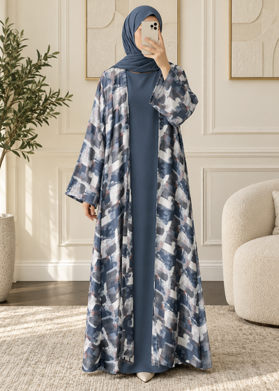 QAISER DOUBLE SHRUG ABAYA | PRINT-03