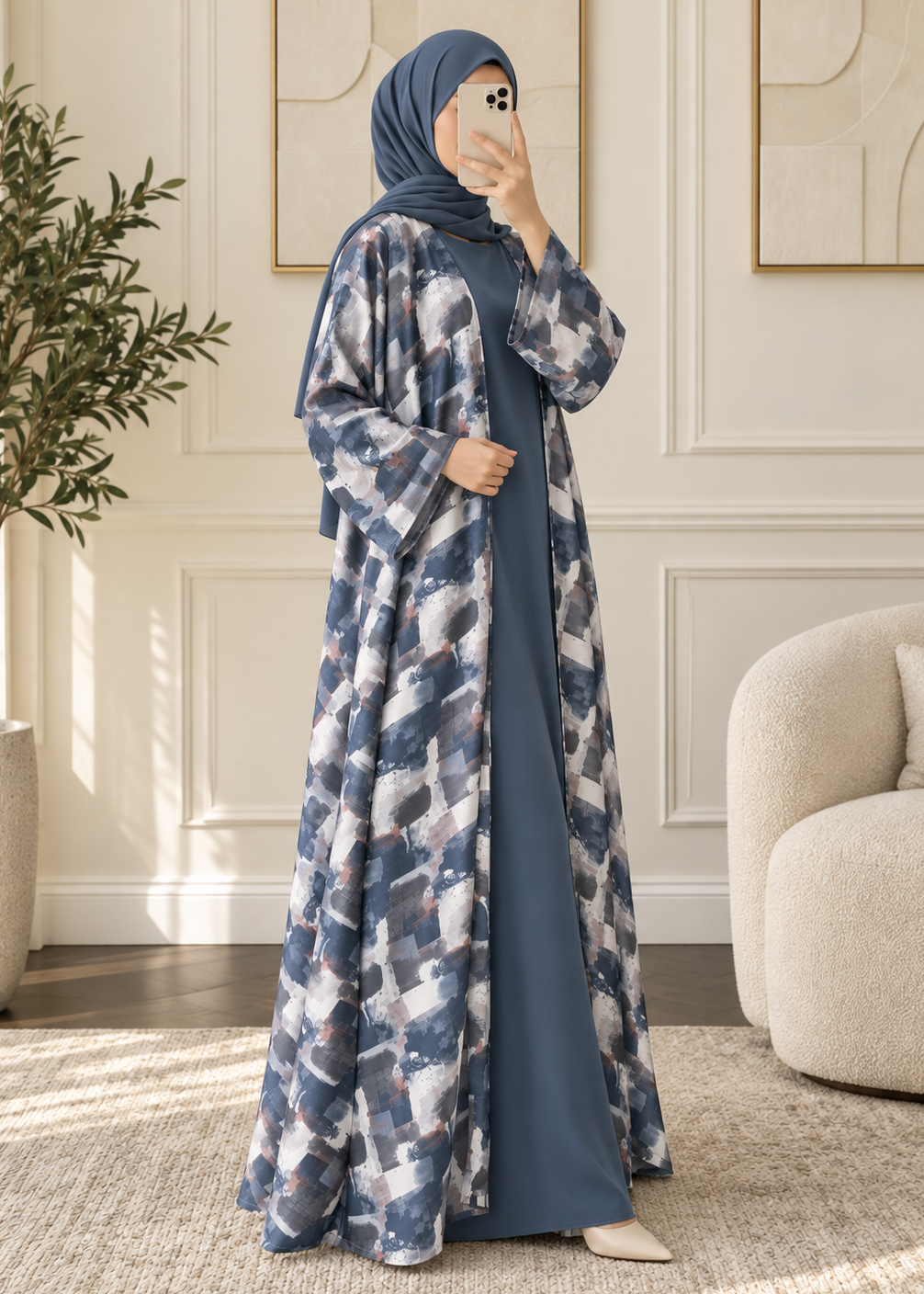 QAISER DOUBLE SHRUG ABAYA | PRINT-03