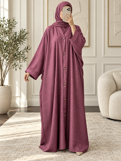 HABIBA KAFTAN ABAYA | DARK MAUVE