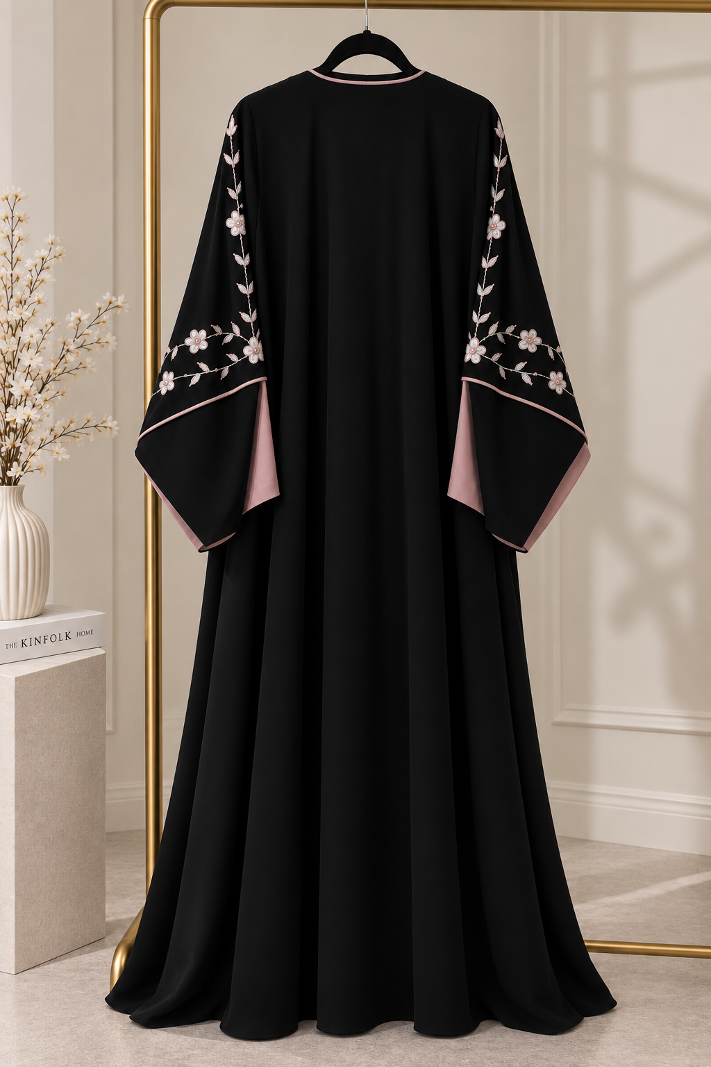 FAIZAH FRONT OPEN ABAYA | BLACK