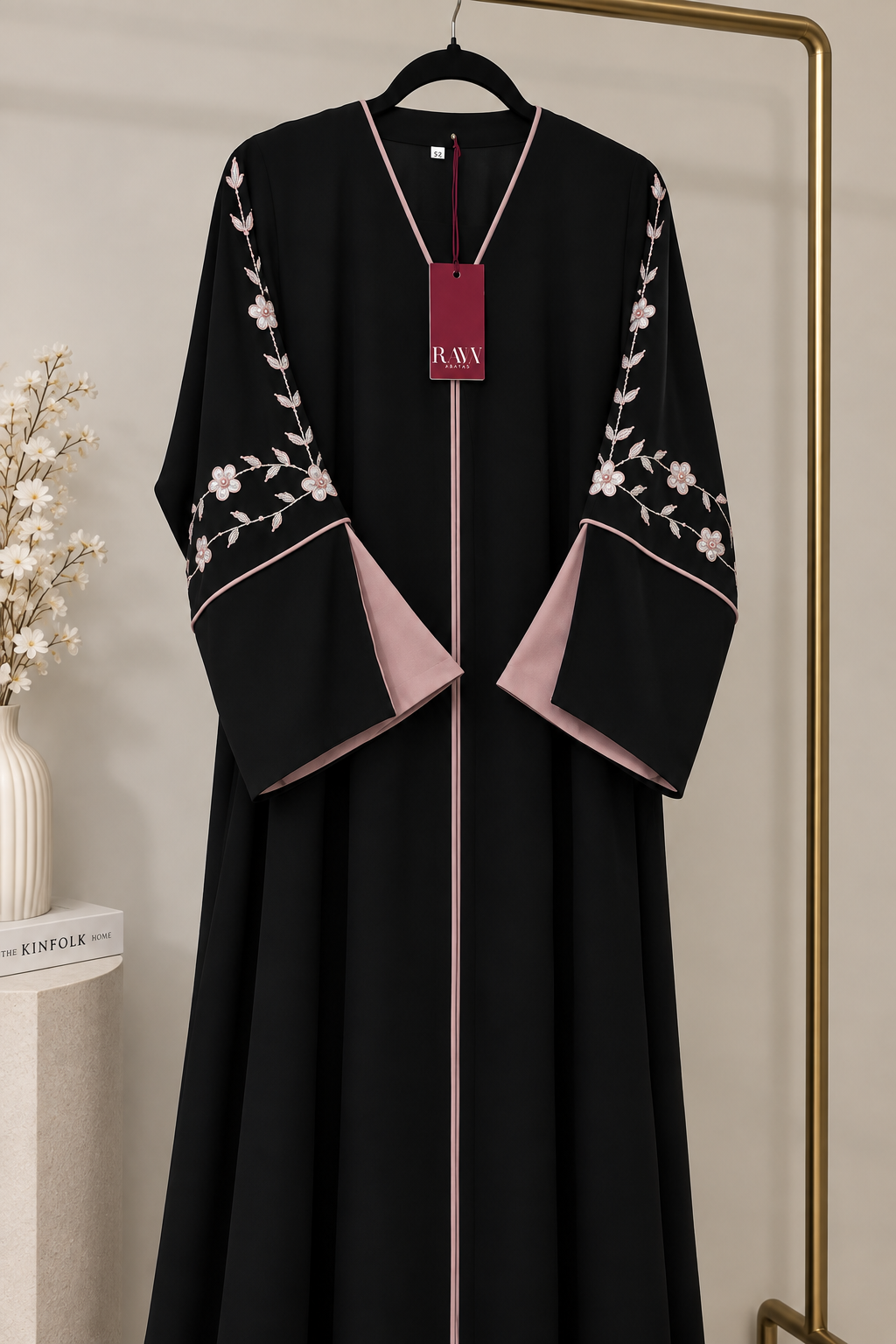 FAIZAH FRONT OPEN ABAYA | BLACK