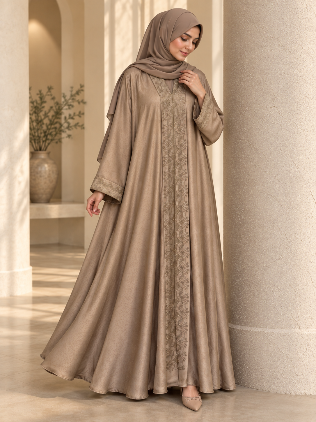 AAFIA KIMONO ABAYA | GOLDEN