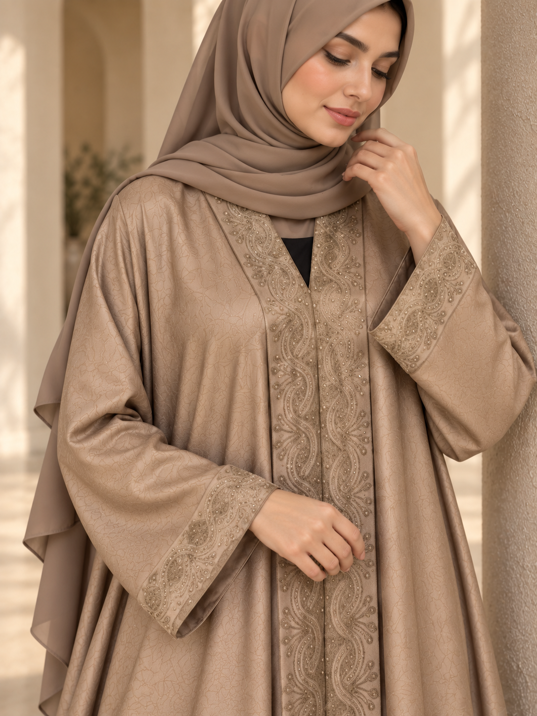 AAFIA KIMONO ABAYA | GOLDEN
