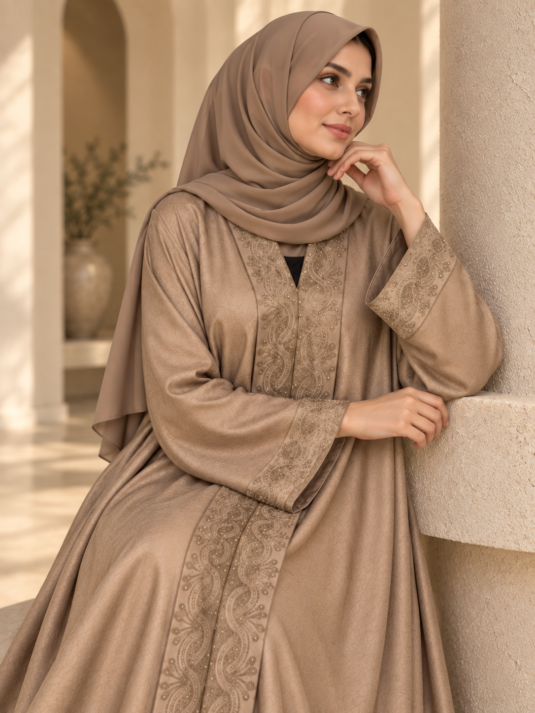 AAFIA KIMONO ABAYA | GOLDEN