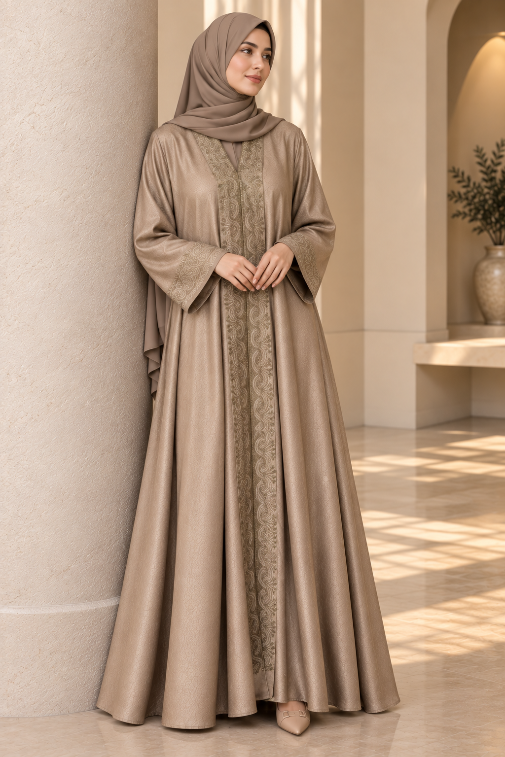 AAFIA KIMONO ABAYA | NUDE