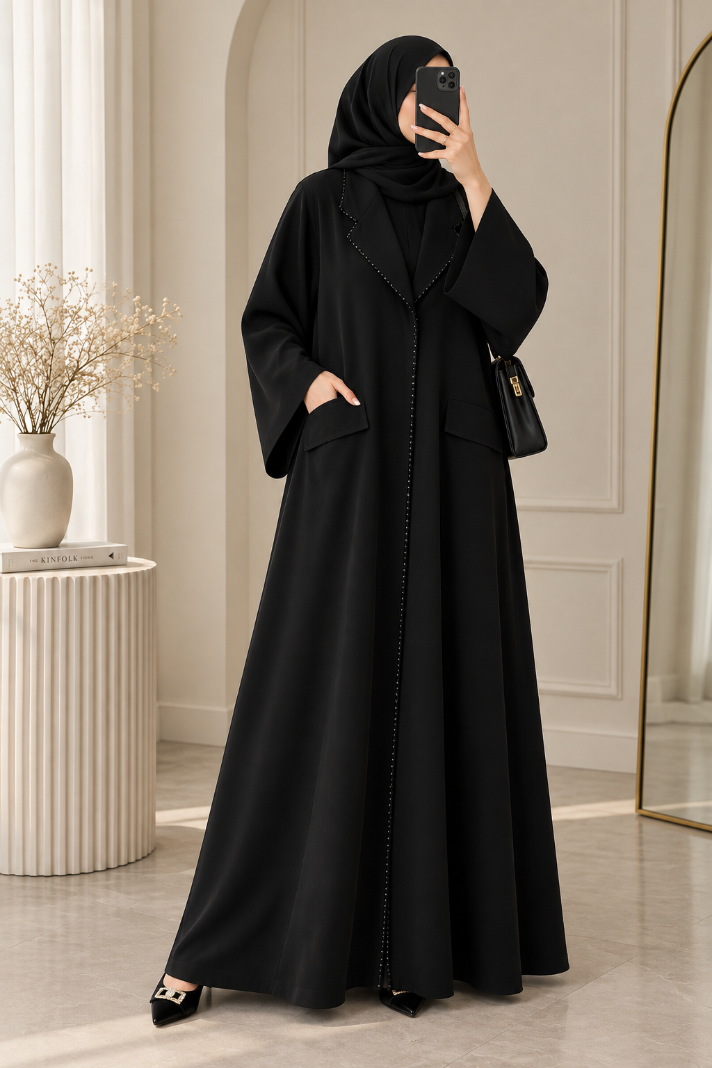 RAHA POCKET ABAYA | BLACK