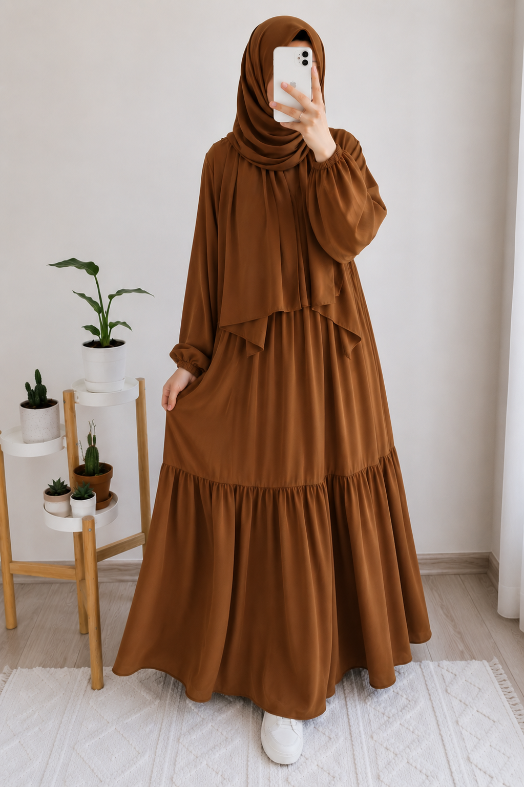 TUBA FRILL ABAYA | COPPER