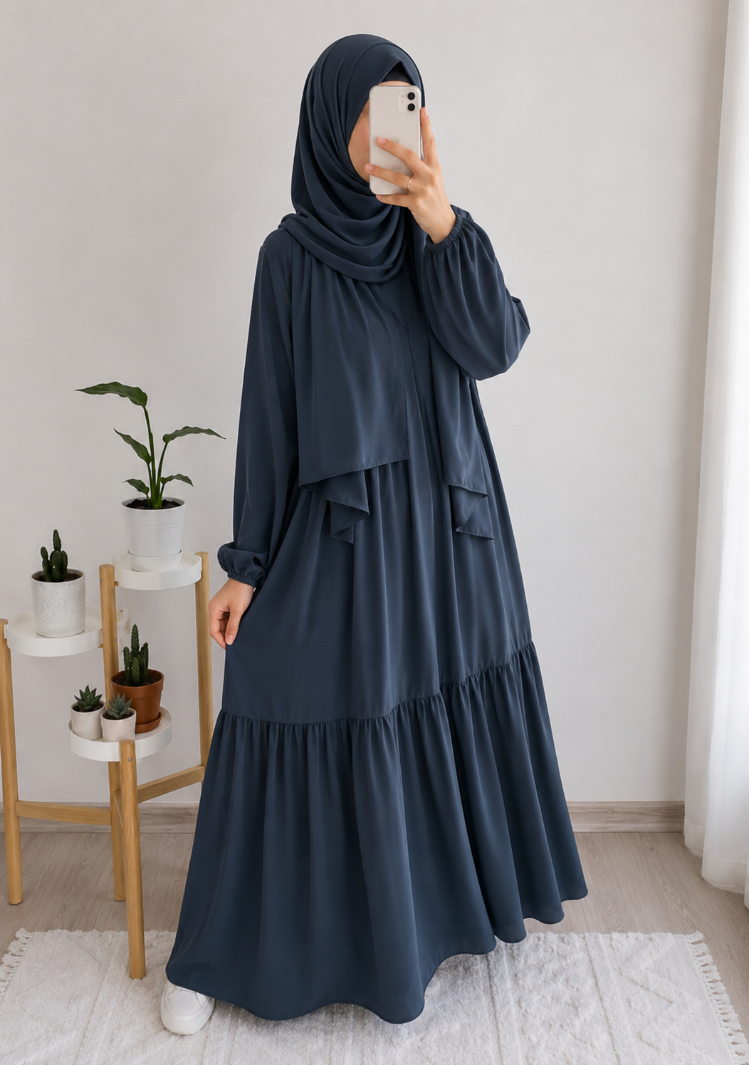 TUBA FRILL ABAYA | GRAY