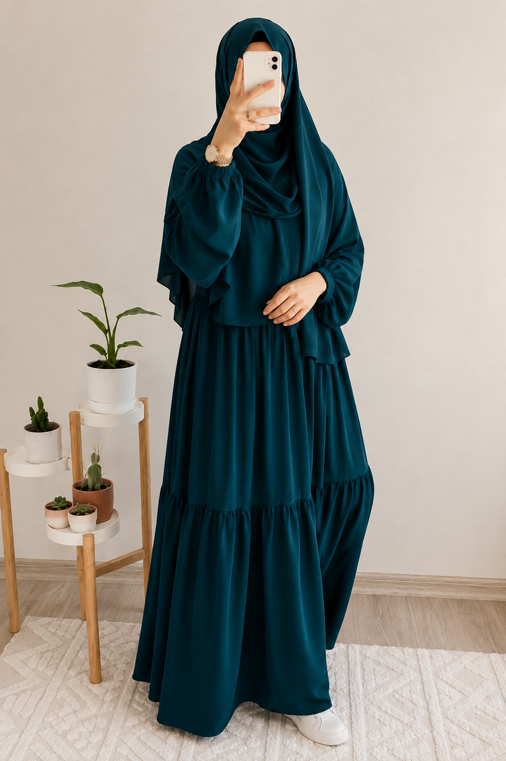 TUBA FRILL ABAYA | TEAL