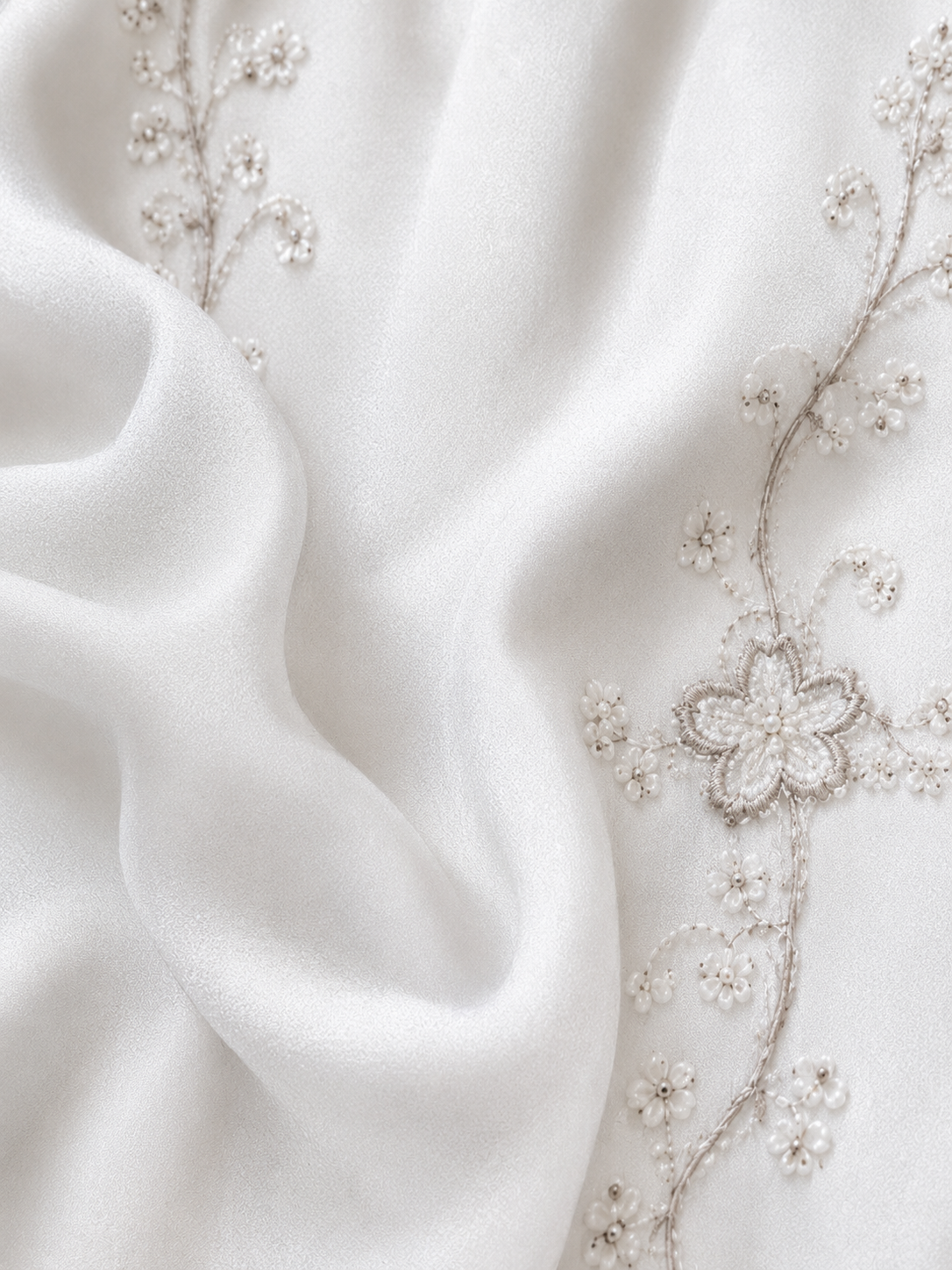 DANANEER FRONT OPEN ABAYA | WHITE