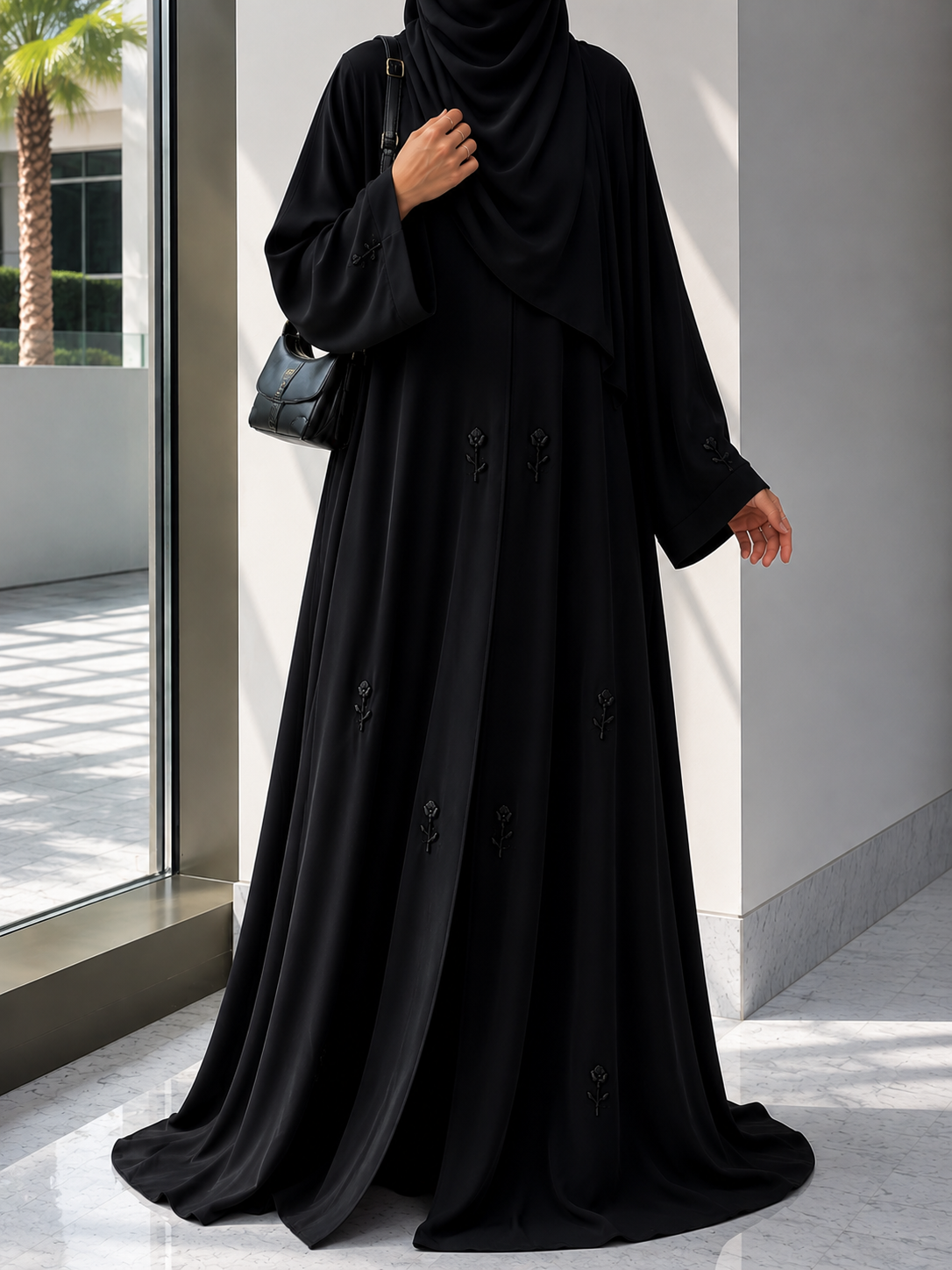 ESHAL FRONT OPEN ABAYA | B2B