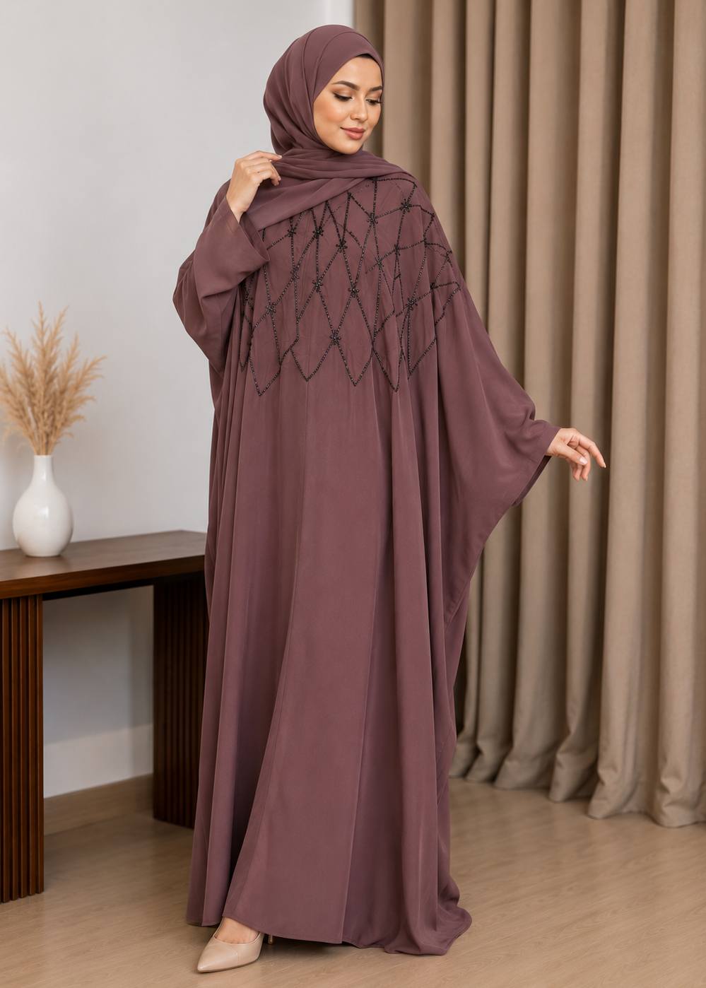 NURUL KAFTAN ABAYA | PINK