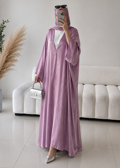 IMPORTED SIMMER DS KAFTAN ABAYA | BABY PINK