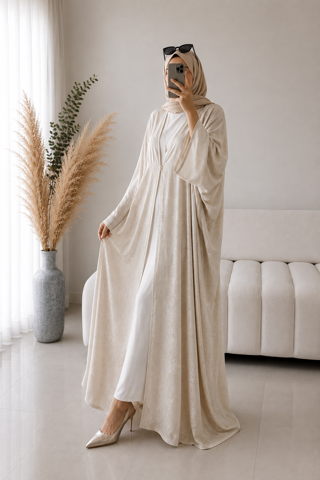 IMPORTED SIMMER DS KAFTAN ABAYA | NUDE