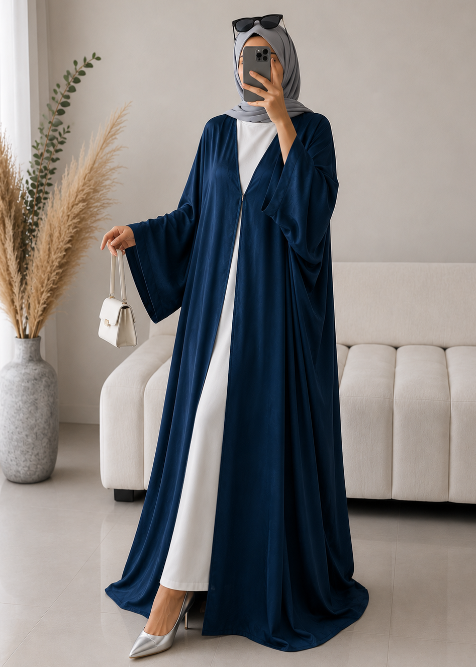 IMPORTED SIMMER DS KAFTAN ABAYA | TEAL