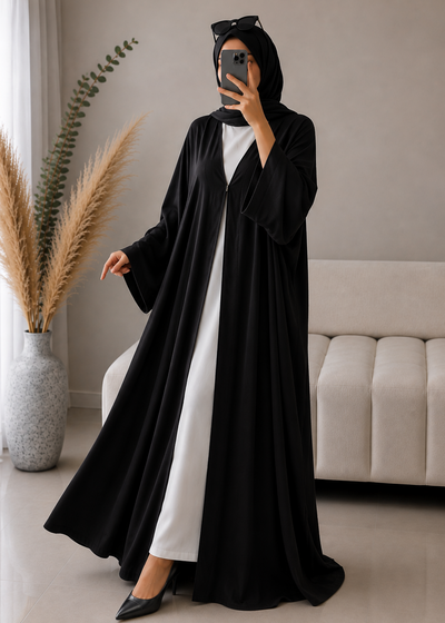 IMPORTED SIMMER DS KAFTAN ABAYA | BLACK