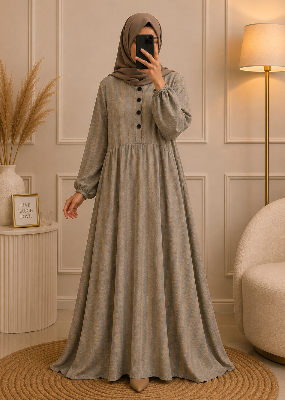 8283 - ZUFRAH ABAYA | NUDE