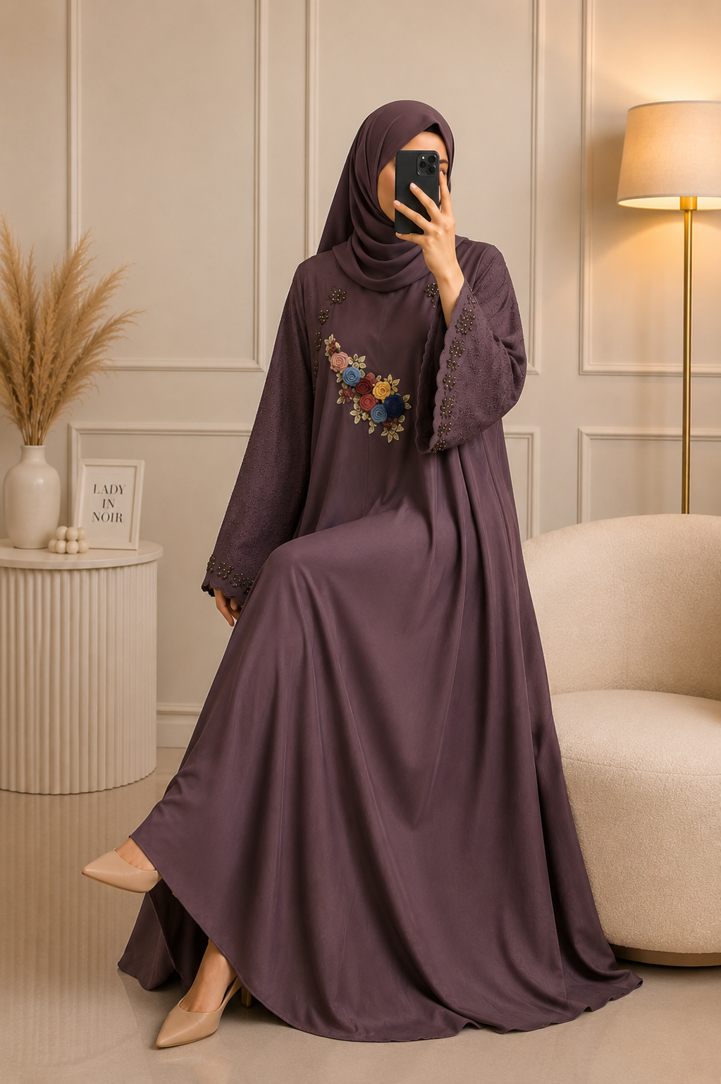 7755 - ALFAH ABAYA | GHESTNUT LITE