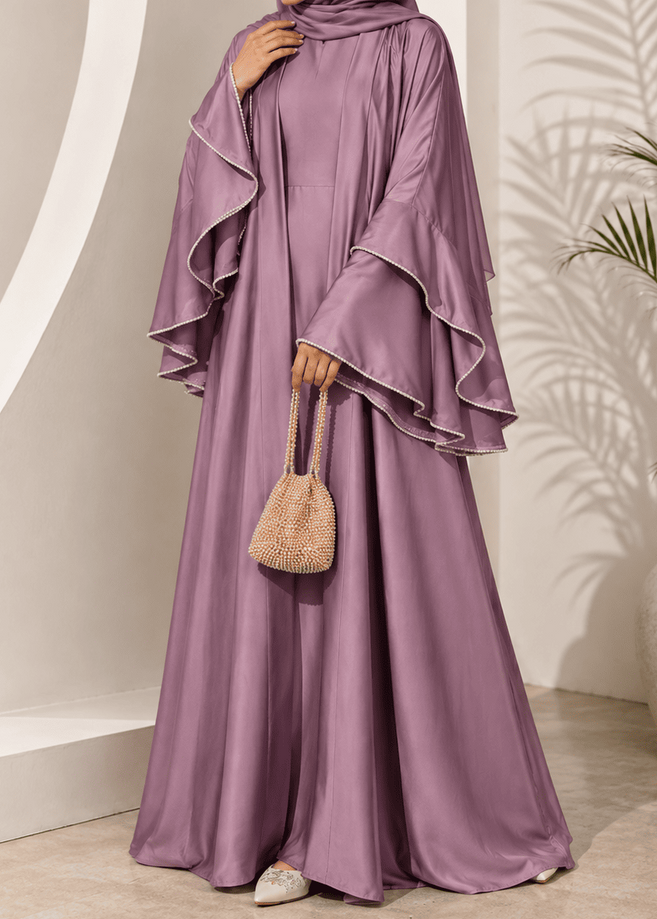 AL-NUHA DOUBLE SHRUG ABAYA | PINK