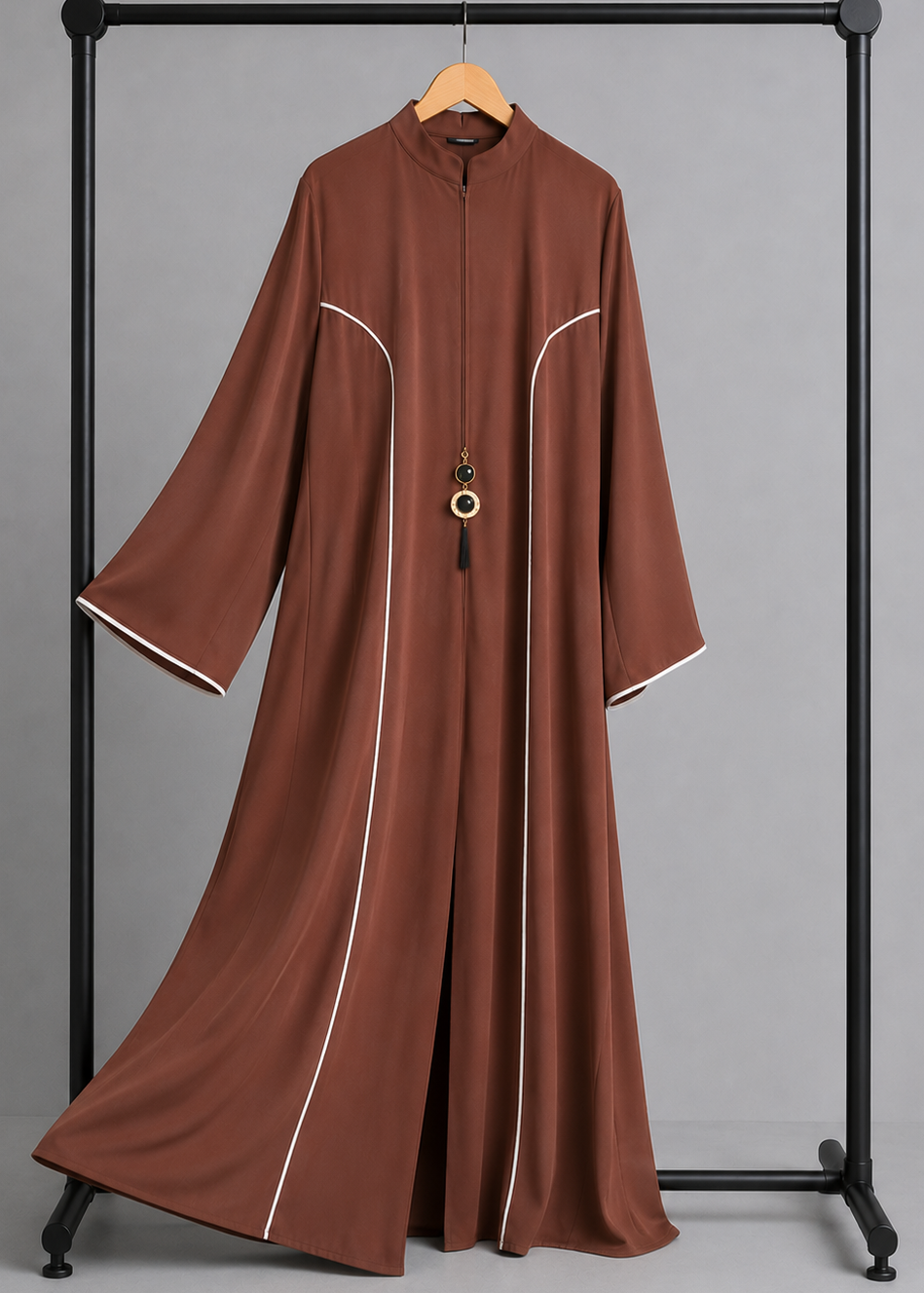 MAYA ELEGANT CLOSED ABAYA | BROWN