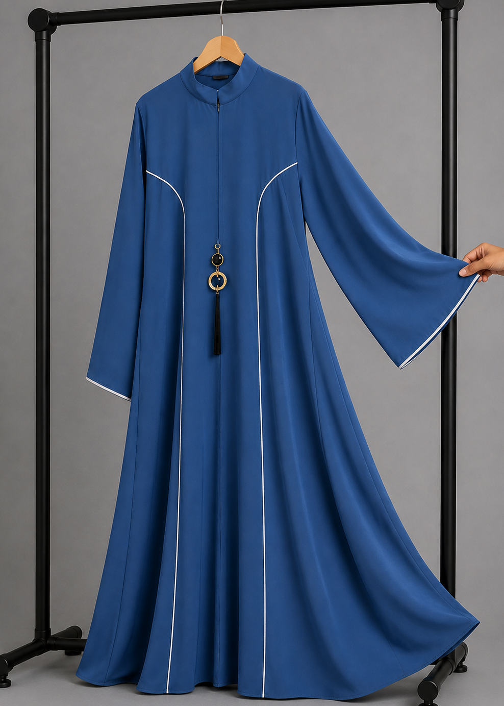 MAYA ELEGANT CLOSED ABAYA | BLUE