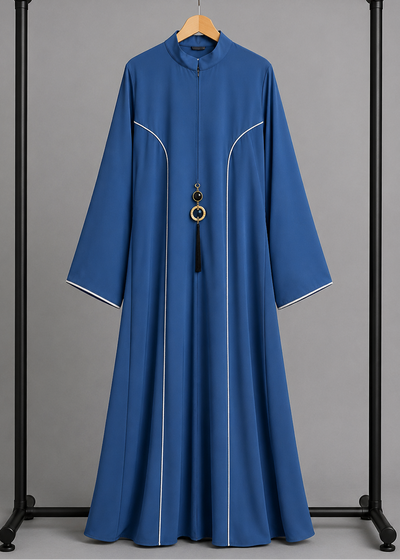 MAYA ELEGANT CLOSED ABAYA | BLUE