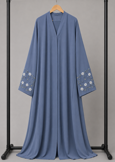 AL-KOUSAR HANDWORK ABAYA | GRAY