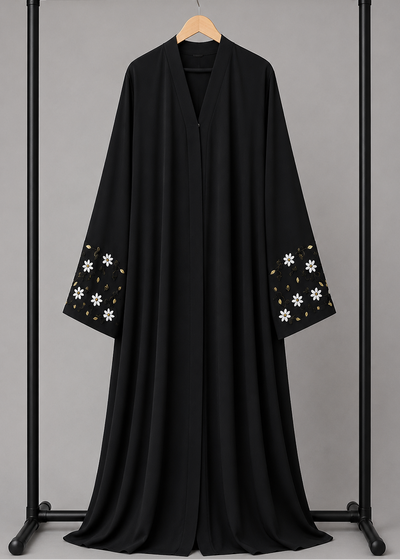 AL-KOUSAR HANDWORK ABAYA |  BLACK