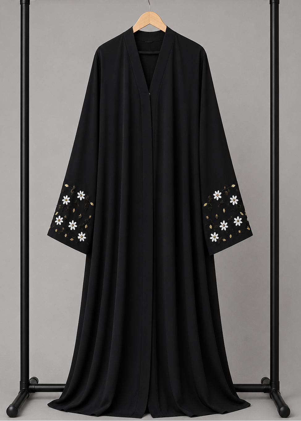 AL-KOUSAR HANDWORK ABAYA |  BLACK