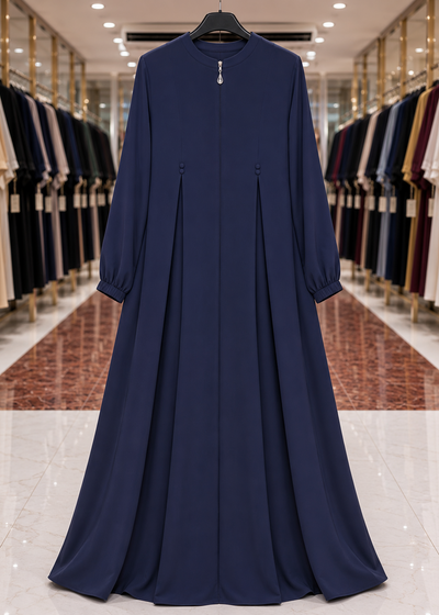 KULSUM FRONT OPEN ABAYA | BLUE