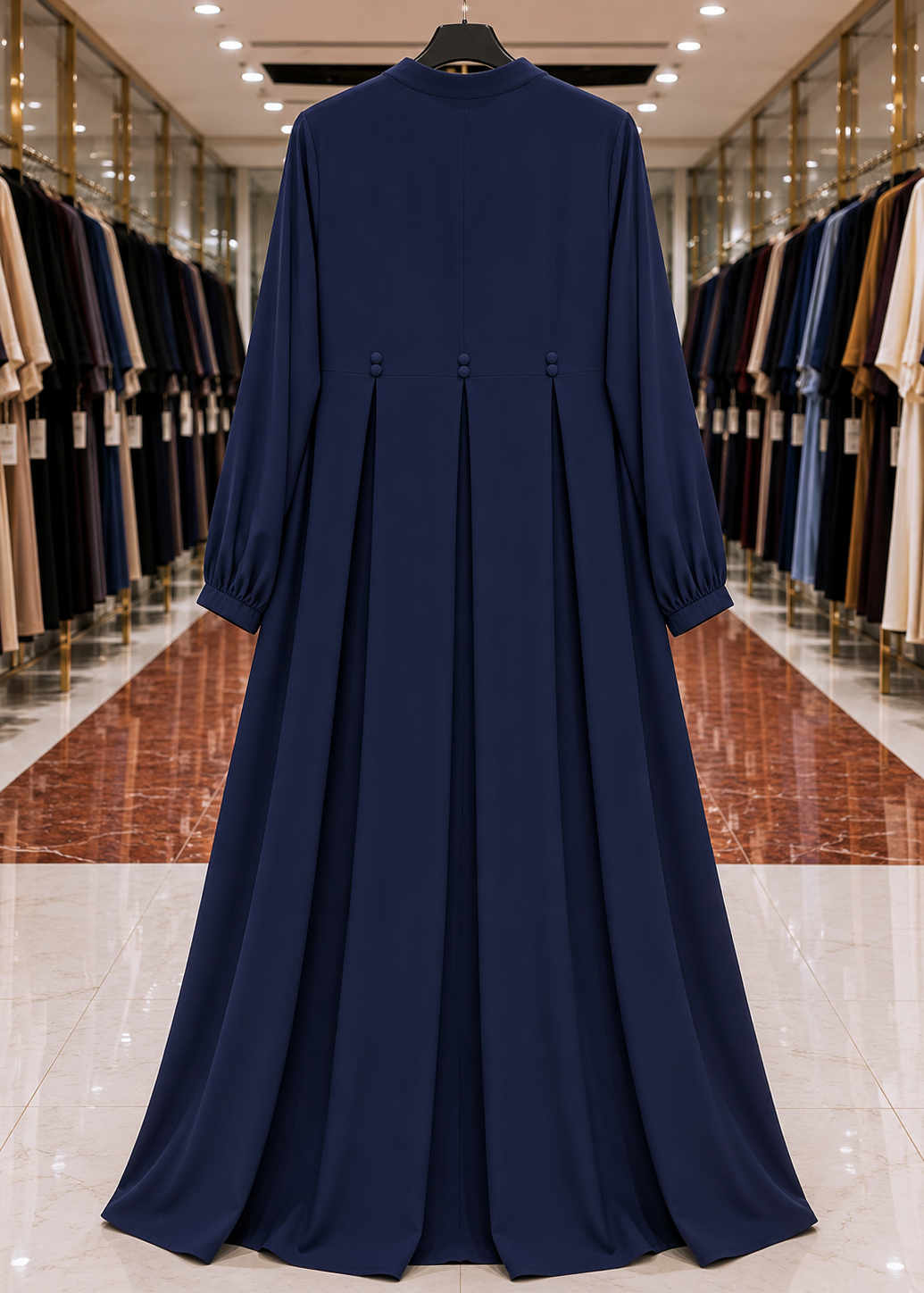KULSUM FRONT OPEN ABAYA | BLUE