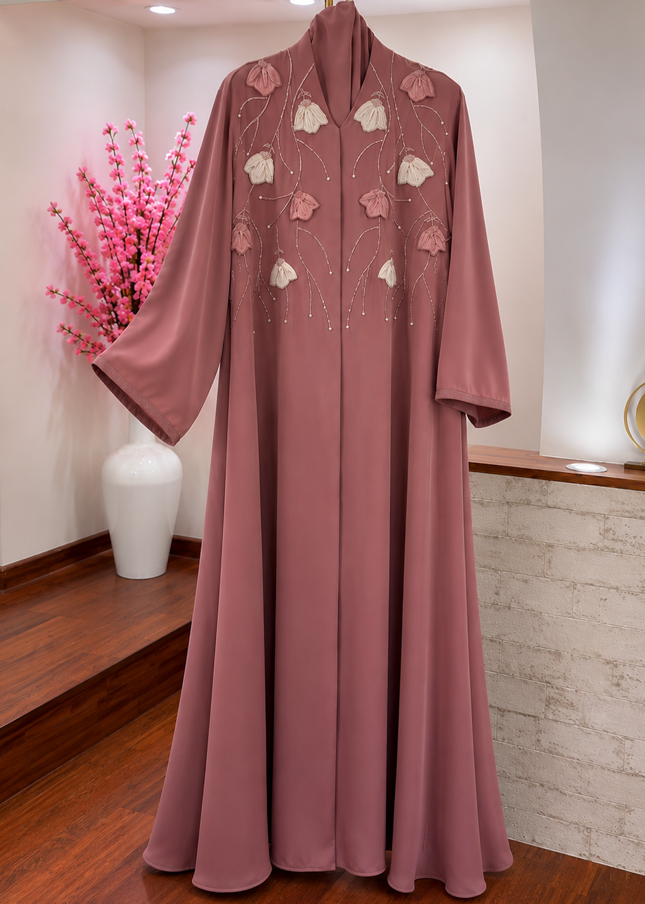 LAMIAH FRONT OPENA ABAYA | PINK