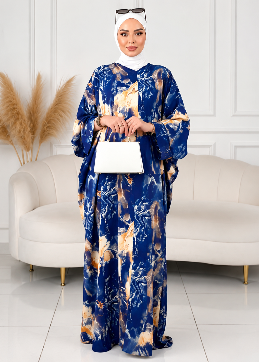 KINZA PRINTED KAFTAN ABAYA | SHADE-04