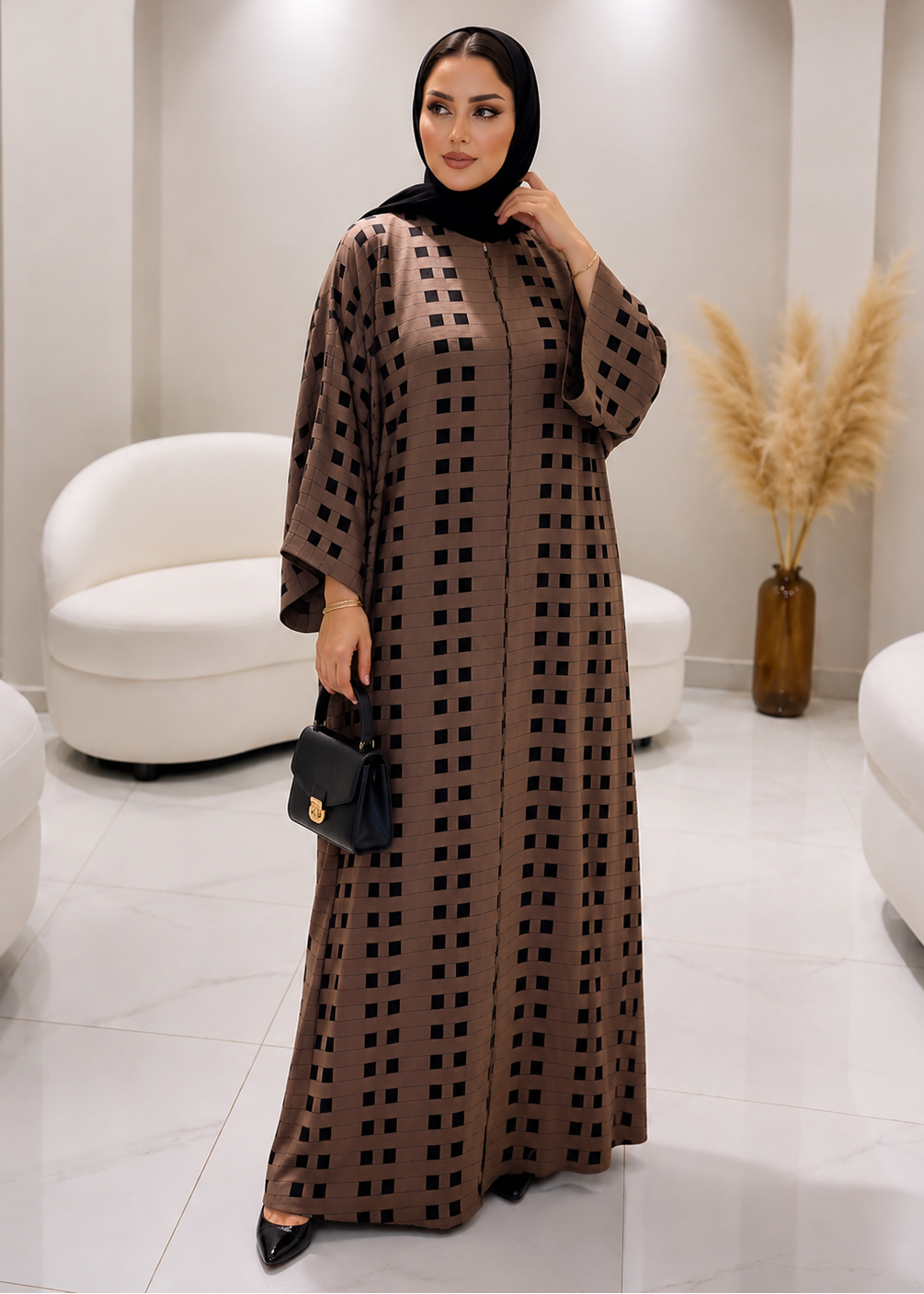 KINZA PRINTED KAFTAN ABAYA | SHADE-01