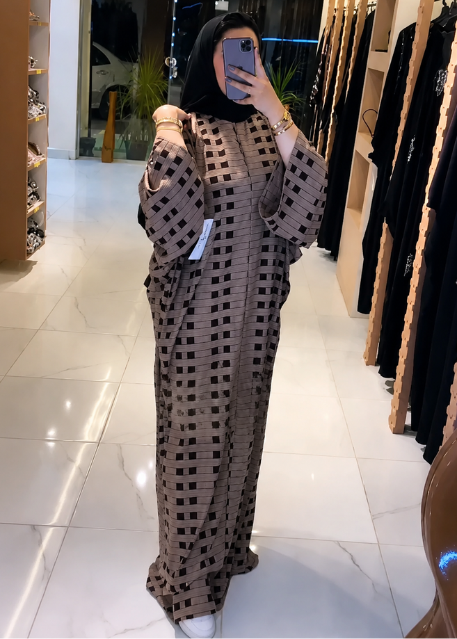 KINZA PRINTED KAFTAN ABAYA | SHADE-01