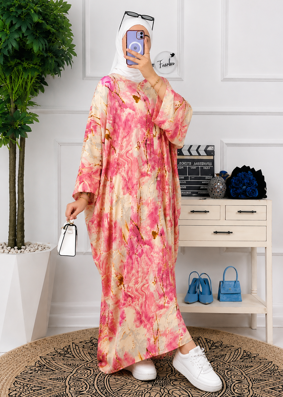 KINZA PRINTED KAFTAN ABAYA | SHADE-03