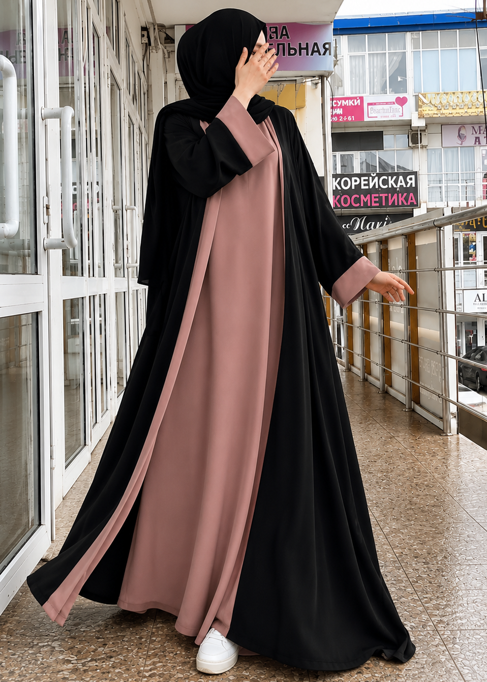 SHRUG ABAYA | PEACH