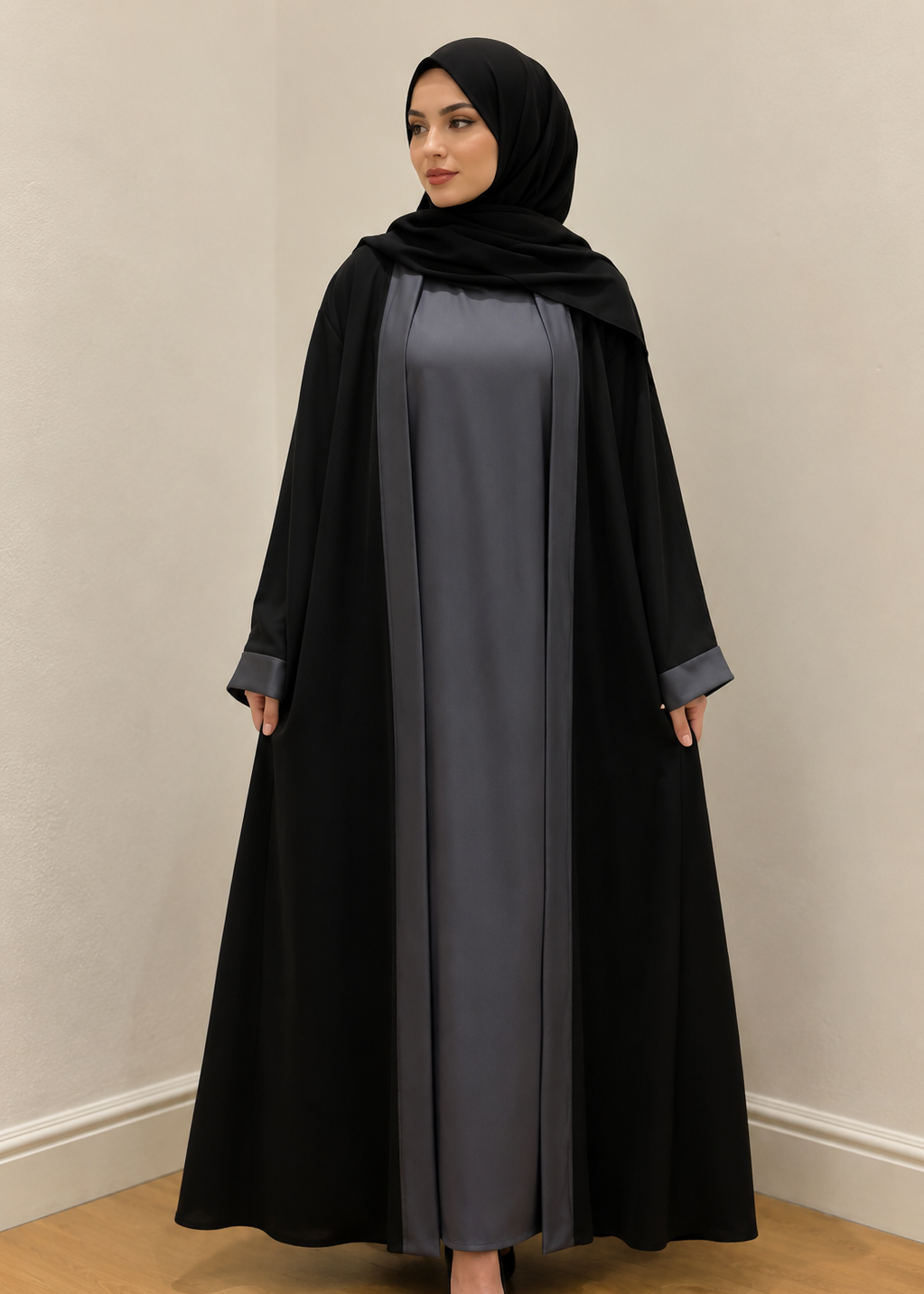 SHRUGS ABAYA - GRAY
