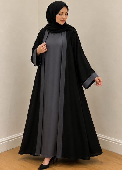 SHRUGS ABAYA - GRAY